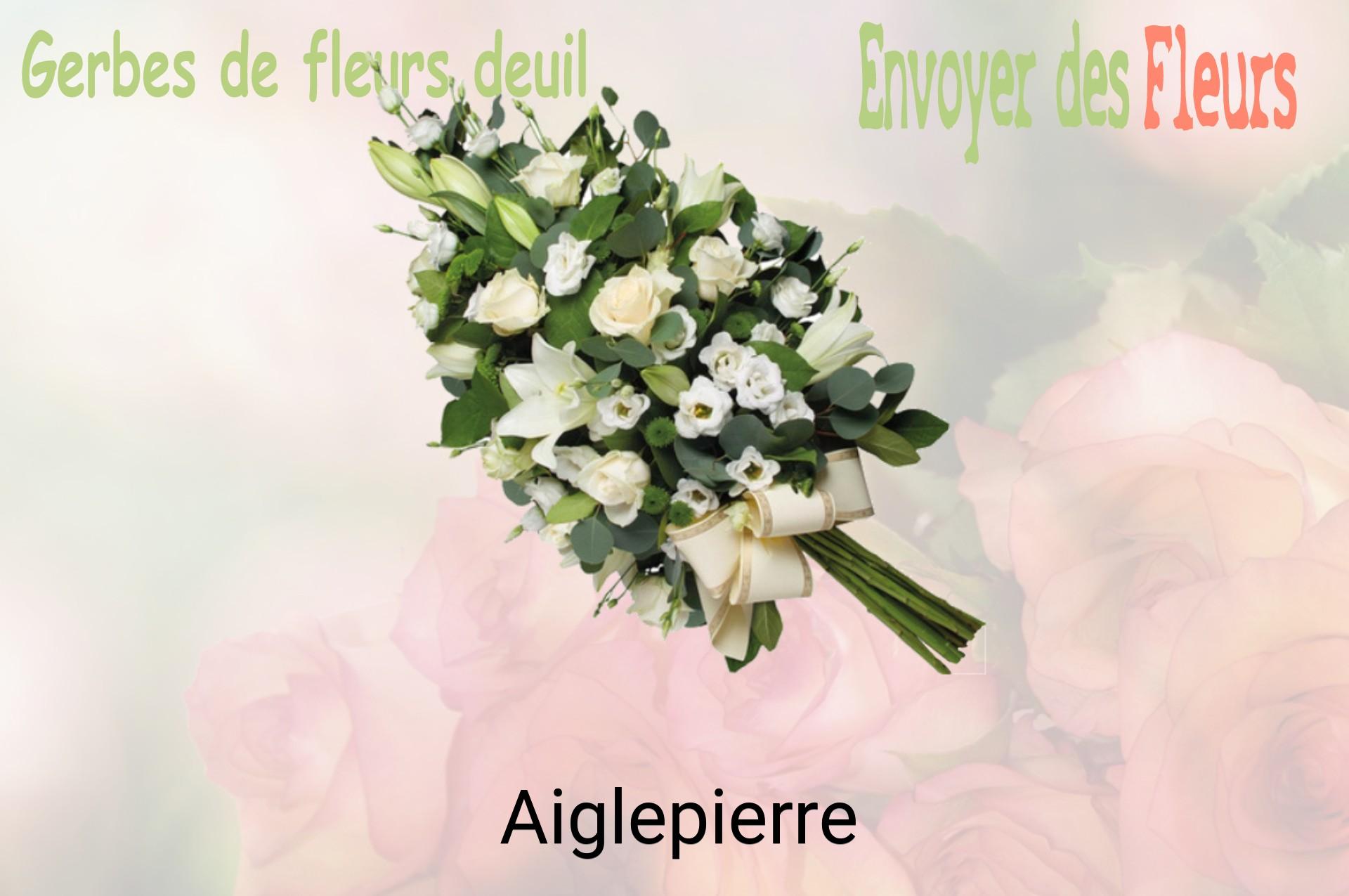 Gerbe de fleurs de deuil livrée à Aiglepierre